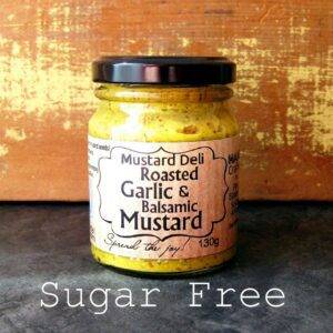 Sugar Free Roasted Garlic and Balsamic Mustard