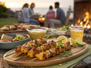 Gin & Tonic Glazed Chicken Skewers (Braai-friendly)